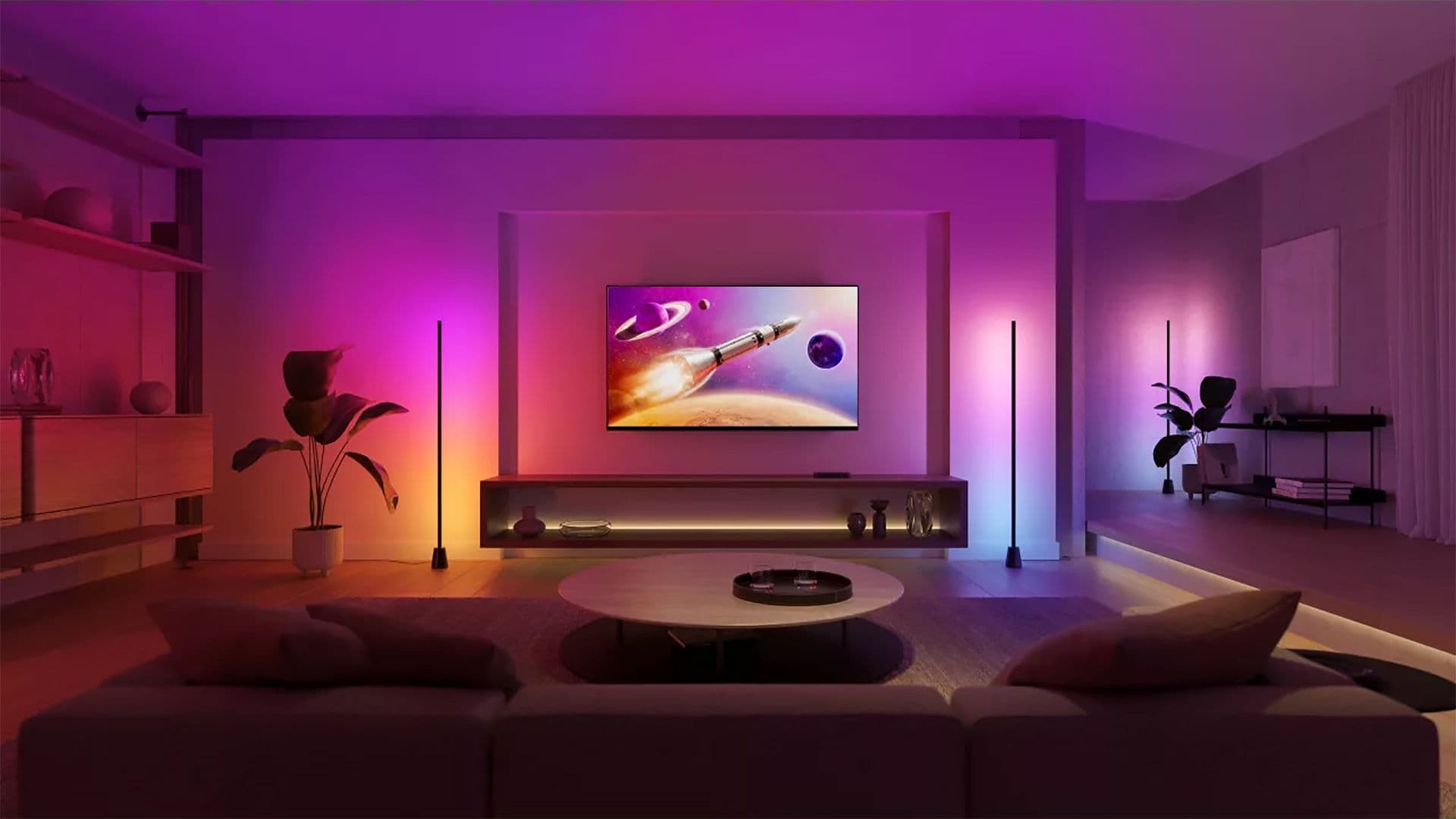 Philips Hue Play Table Lamp and Floor Lamp: Sync with TV for Immersive Lighting